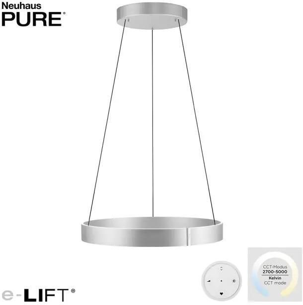 Paul Neuhaus PURE Hanglamp PURE -E-CLIPSE e-Lift Aluminium Ø 70cm incl.