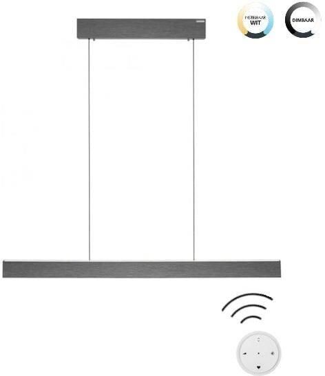 Paul Neuhaus PURE Hanglamp PURE E-MOTION Grey e-LIFT 120cm incl. Remote