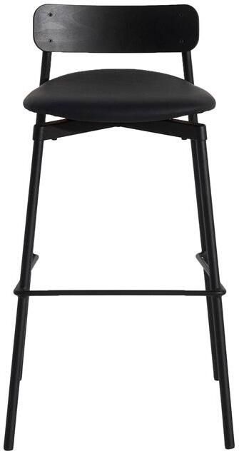 Petite Friture Fromme Wood barkruk H75 Leather Black