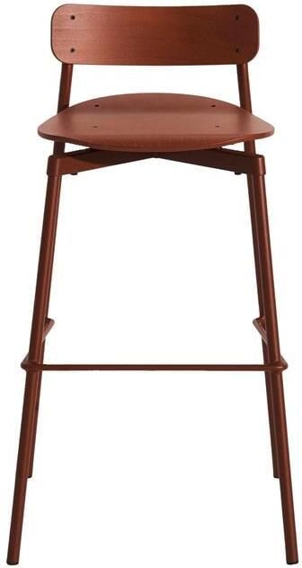 Petite Friture Fromme Wood barkruk H75 Red Brown