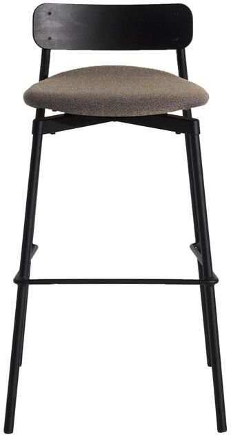 Petite Friture Fromme Wood barkruk H75 Upholstered Black