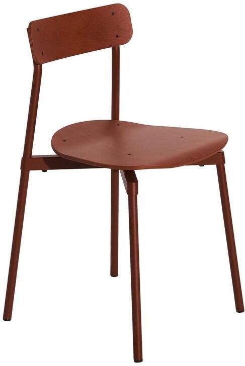 Petite Friture Fromme Wood eetkamerstoel Red Brown