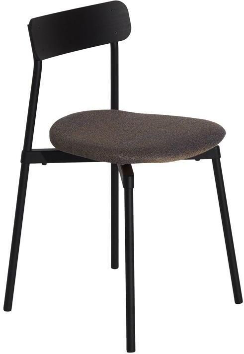 Petite Friture Fromme Wood eetkamerstoel Upholstered Black