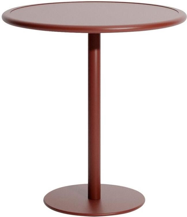 Petite Friture Week-end bistrotafel Ø70 H75 Brown Red