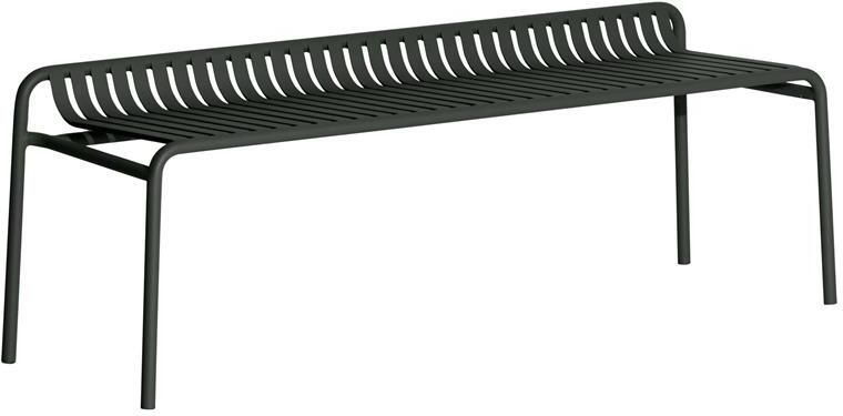 Petite Friture Week-end tuinbank zonder rugleuning glass green