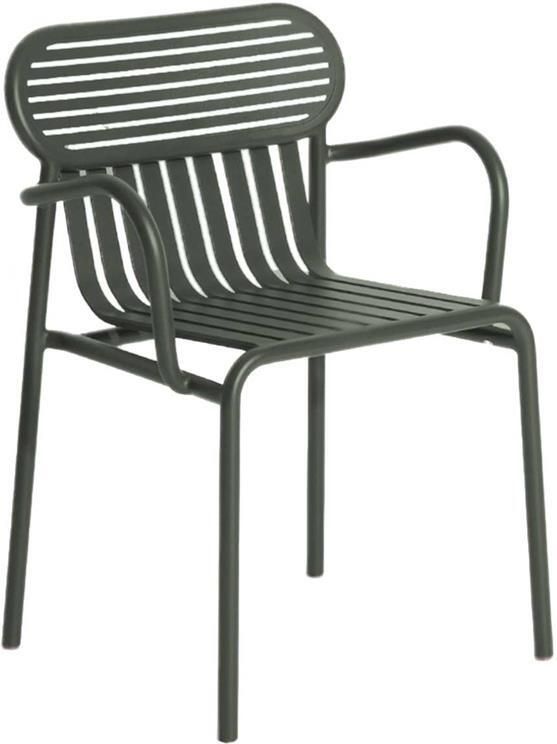 Petite Friture Week-end tuinstoel met armleuningen glass green