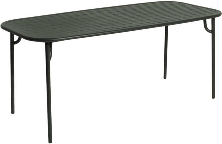 Petite Friture Week-end tuintafel 180x85 glass green