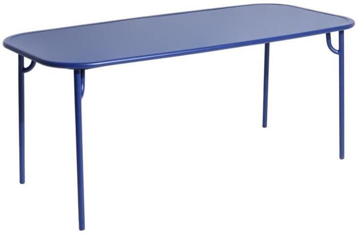 Petite Friture Week-end tuintafel 180x85 met dicht blad blauw