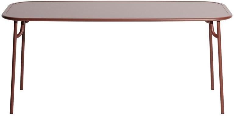 Petite Friture Week-end tuintafel 180x85 met dicht blad Brown Red