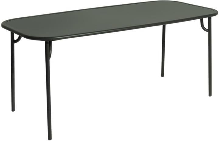 Petite Friture Week-end tuintafel 180x85 met dicht blad glass groen