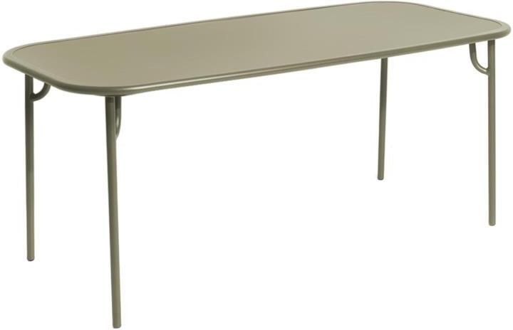 Petite Friture Week-end tuintafel 180x85 met dicht blad jade groen