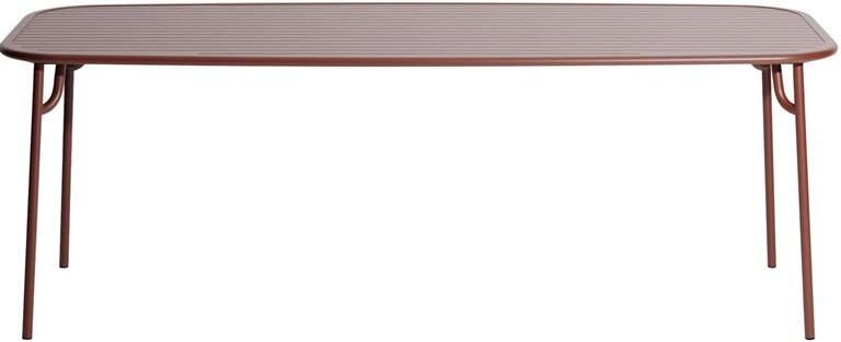 Petite Friture Week-end tuintafel 220x85 Brown Red