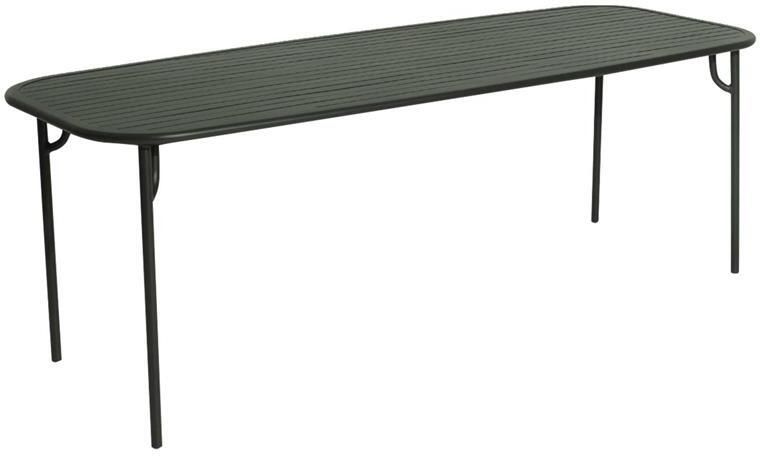 Petite Friture Week-end tuintafel 220x85 glass green
