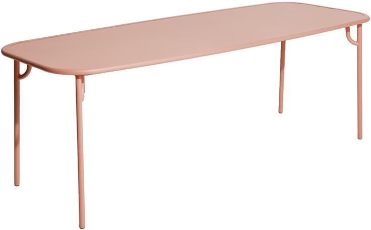 Petite Friture Week-end tuintafel 220x85 met dicht blad Blush