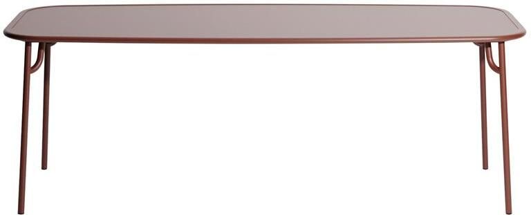 Petite Friture Week-end tuintafel 220x85 met dicht blad Brown Red