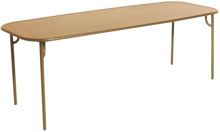Petite Friture Week-end tuintafel 220x85 met dicht blad Gold