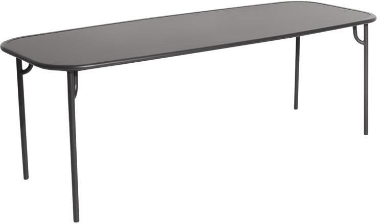 Petite Friture Week-end tuintafel 220x85 met dicht blad zwart