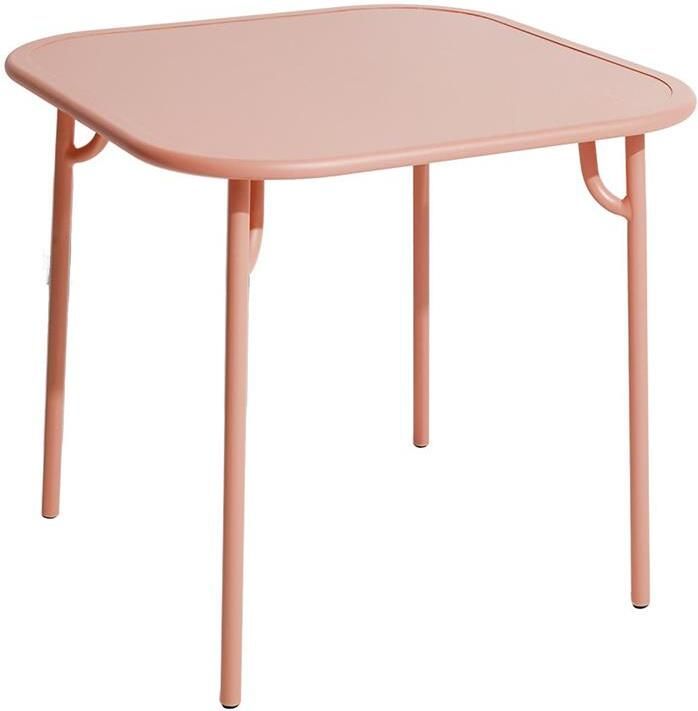 Petite Friture Week-end tuintafel 85x85 met dicht blad blush