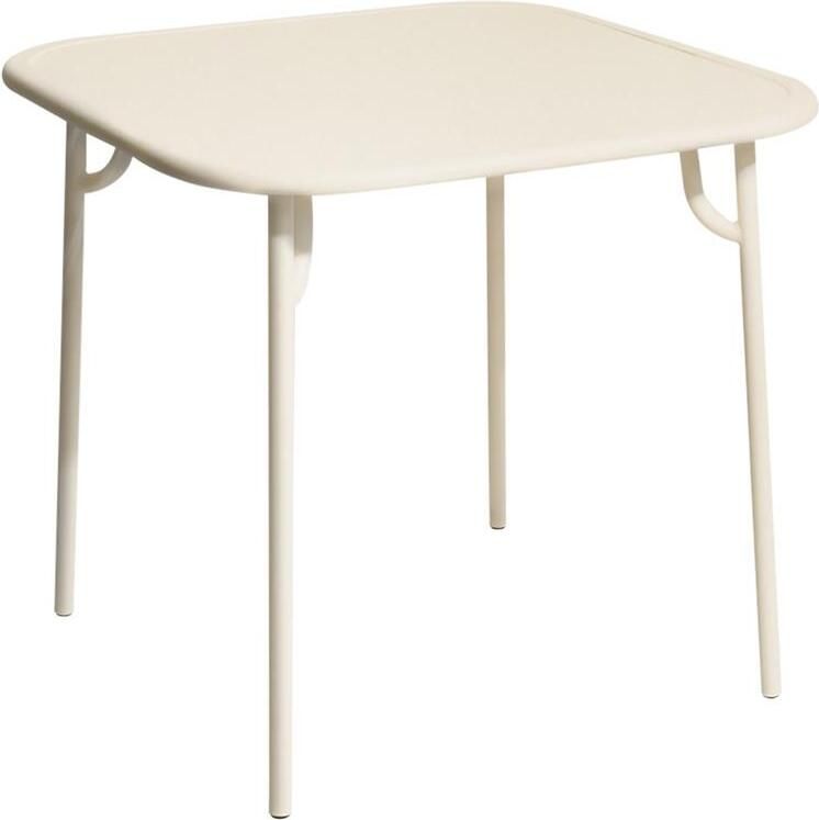 Petite Friture Week-end tuintafel 85x85 met dicht blad Ivory