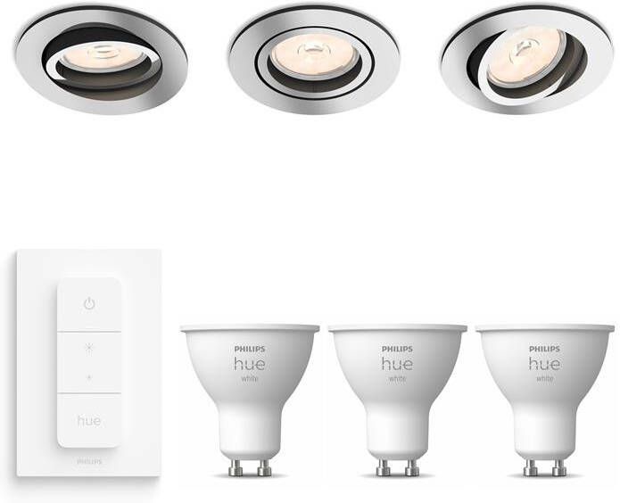 Philips Hue Philips Donegal Inbouwspots Hue White & Dimmer Chroom - Foto 1