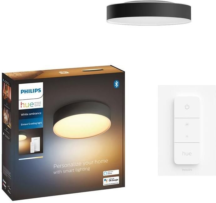 Philips Hue " Enrave Plafondlamp L Zwart "