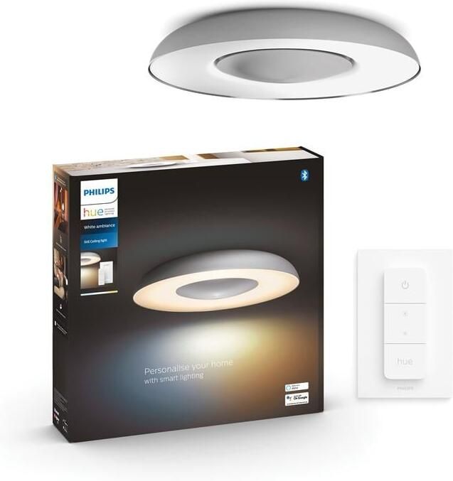 Philips Hue Still plafondlamp warm tot koelwit licht aluminium 1 dimmer switch