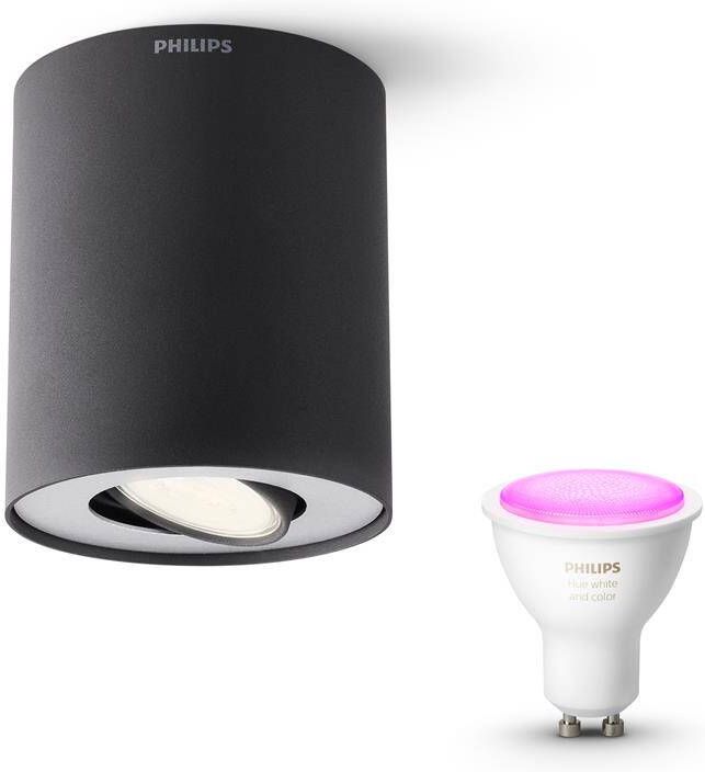 Philips Hue Philips Pillar Opbouwspot Zwart 1 Lichtpunt - Foto 1