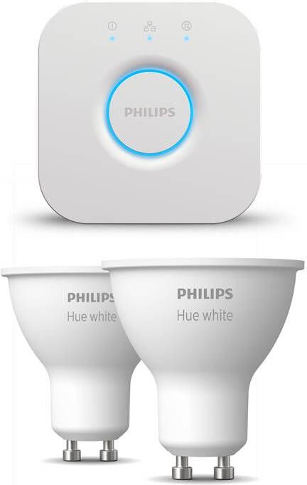 Philips Hue Starterspakket White GU10 2 Lampen 1 Bridge