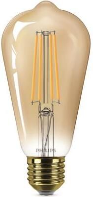 Philips LED Edison Goud 50 W E27 Dimbaar extra warmwit licht