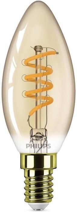 Philips LED Kaars Spiraal Goud 14 W E14 Dimbaar extra warmwit licht