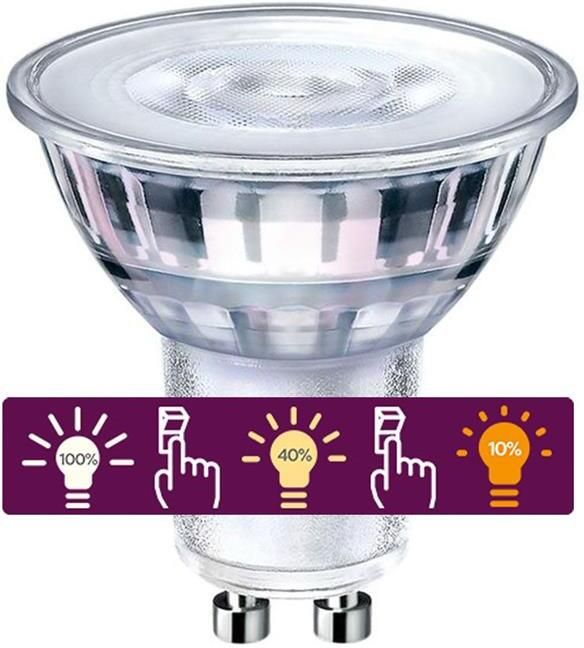 Philips LED Spot SceneSwitch 50 W GU10 warmwit licht