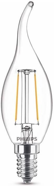 Philips LED Tipkaars Transparant 25 W E14 warmwit licht
