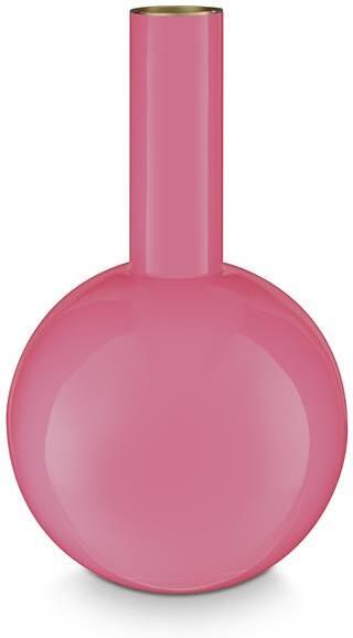 Pip Studio Bloemenvaas Donker Roze vaas Metaal 19x33cm