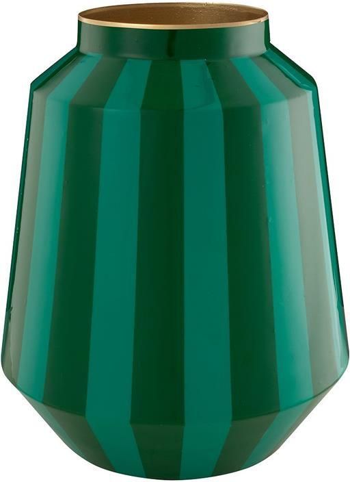 Pip Studio Vaas Stripes Bloemenvaas van Metaal Groen 24x29cm