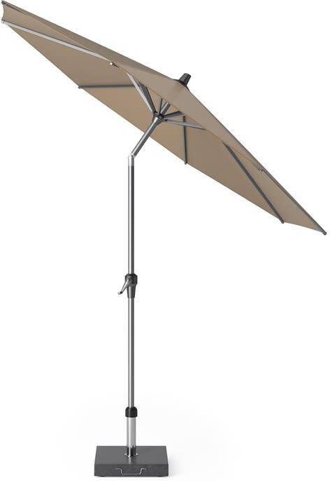 Platinum " Riva parasol 250 cm rond taupe met kniksysteem"