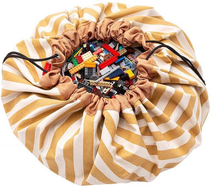 Play & Go Stripes Mustard toy storage bag