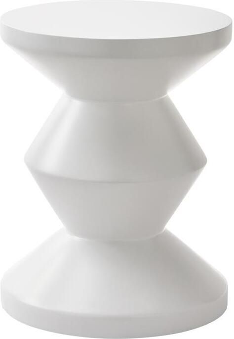 POLSPOTTEN Zig Zag Bijzettafel Wit Mat