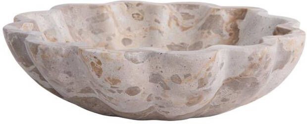 Present time Schaal Flower Marmer Bruin