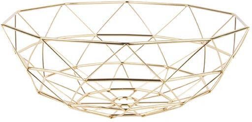 Present time Fruitschaal Diamond Cut Goud L 35x13cm