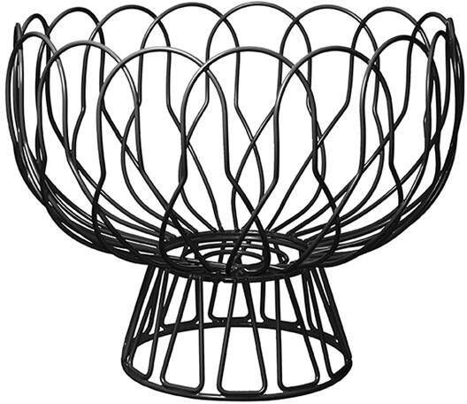 Present time Fruitschaal Wired Metaal Zwart 26x28cm