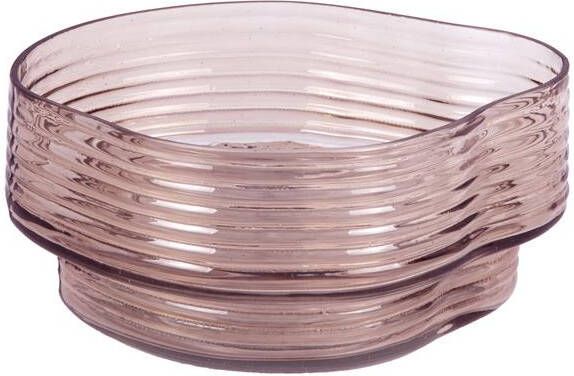 Present time Schaal Wave Roze 22x22x11 cm