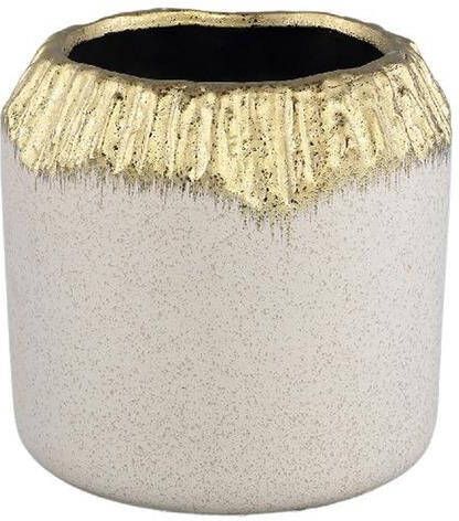 PTMD Bloempot Coira 18x18x17 cm Keramiek Goud - Foto 1