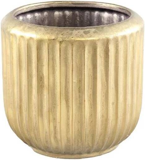 PTMD Bloempot Harris 17x17x17 cm Keramiek Goud