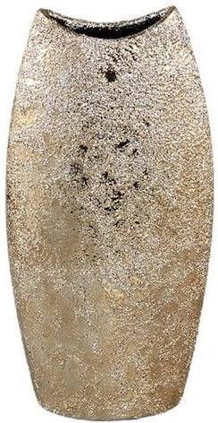 PTMD Bloempot Mamboo 19x9x39 cm Keramiek Goud