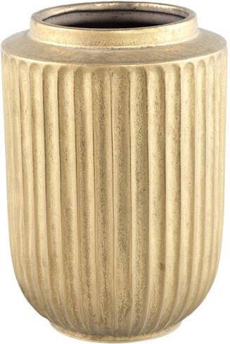 PTMD Harris Bloempot 21x21x30 cm Keramiek Goud