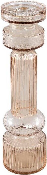 PTMD Kandelaar Fadri 11x11x43 cm Glas Champagne