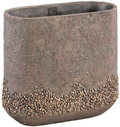 PTMD Kathryn Bloempot 40x20x36 cm Cement Brons