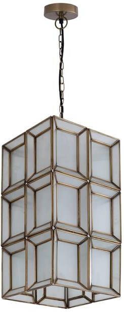 PTMD Layra Hanglamp 24x24x45 cm Glas Wit - Foto 1