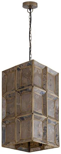 PTMD Layra Hanglamp 24x24x45 cm Steen Messing - Foto 1