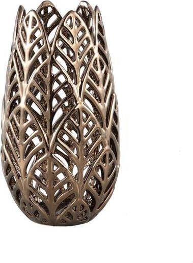 PTMD Lika Bronze glazed ceramic stormlight open round S